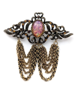 VTG Hobe Jewelry Faux Opal Rhinestone Gold Tone Tassel Brooch - Missing ... - $2,379.93 MXN