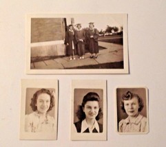 Vintage 1940s Real Photos Pretty Girls Teen Graduation Pictures Play Movie Prop - £5.33 GBP