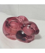 Indiana Glass Co. Cranberry Glass Bunny Votive Holder Vintage USA - $9.85