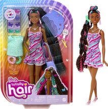 Barbie Totally Hair Doll, Flower-Themed with 8.5-inch Fantasy Hair &amp; 15 ... - $29.39