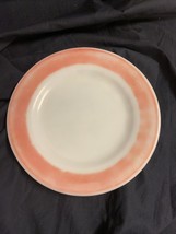 Vintage Pink Stripe Milk Glass Salad Plate 8.25” - £4.68 GBP
