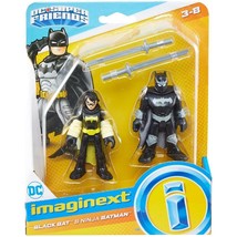 Black Bat &amp; Ninja Batman Imaginext DC Super Friends Figures Fisher-Price NIB - £13.16 GBP