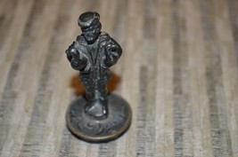 Small Lovely Metal Figurine of Man Carring Geese, 2.5” - $25.00