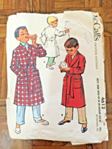 1958 McCalls McCall&#39;s Boys Robes Pattern 4612 Size 10 - $1.68