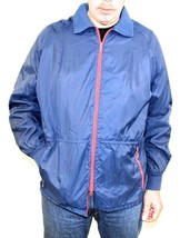 Vintage RETRO Cober Knit Blue TALON Zip Ski Jacket Mens L Red and Blue 1... - $94.53