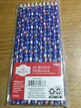 Holiday Time Christmas 10 Pencils Santa Reindeer Stockings Snow Favors Treats - £1.58 GBP