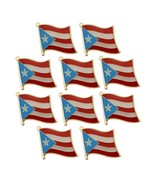 10 PUERTO RICO FLAG PINS 0.5&quot; Puerto Rican Lapel Pin Hat Tie Tack Badge ... - $279.86 MXN