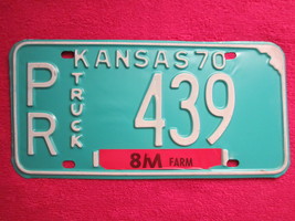 License Plate Car Tag 1970 Kansas Truck Pr 439 Pratt County [N21] - £6.55 GBP