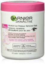 Garnier Micellar Eye Makeup Remover Pads Facial Treatment Pads, 100 Count - $334.97 MXN