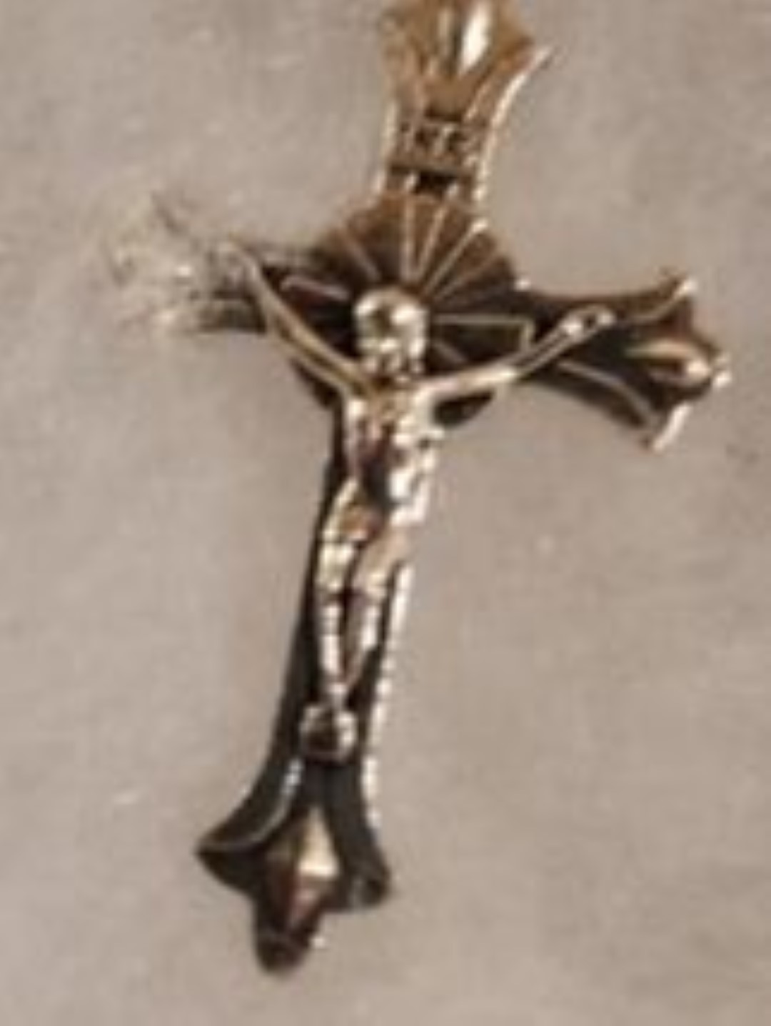 Catholic cross necklace    with magnetic clasp added    large 