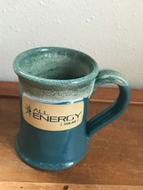 Large DeneenPottery Marked Colonial Blue Drip Glazed ALL ENERGY Solar Pottery  - £11.70 GBP
