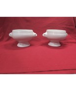 Sur La Table Porcelain Lion Bowls Set, Pedestal Bowls Pair, Everyday Din... - $301.06 MXN