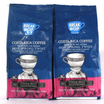 2 Bags Break The Cup 12 Oz Hot Spring Twist Costa Rica Whole Bean Coffee - $24.99