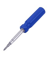 Blue 6-In-1 Flat Head &amp; Phillips Reversible Screwdriver #1 And #2 Philli... - $15.66