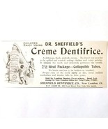 Dr Sheffields Creme Toothpaste 1897 Advertisement Victorian Dental ADBN1A10 - $372.45 MXN