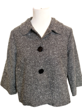 Elementz Women&#39;s Short Tweed Jacket Black/White Large - £18.95 GBP