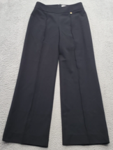 Tahari Trouser Pants Womens Black Solid Regular Wide Leg Pleated Front B... - $23.09