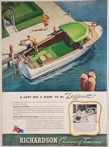 1945 Print Ad Richardson Molded Plywood Cruiser Boats North Tonawanda,Ne... - $22.48