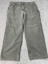 Vintage Carhartt Pants Mens 38x30 (38x29) B11 MOS Green Dungaree Carpent... - $29.69