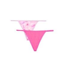 2 Pairs No Boundaries G String Panties with Bling Pink Purple Size XL 15... - $4.89