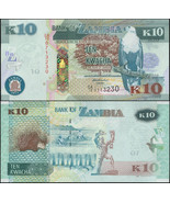 Zambia. Banknote 10 kwacha. 2012 (2013). Unc. Paper. Cat# P.51a - $7.02