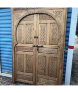 Traditional interior exterior door Carved wooden door, with a moored illustratio - £1,770.56 GBP