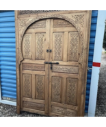 Traditional interior exterior door Carved wooden door, with a moored ill... - $2,250.00