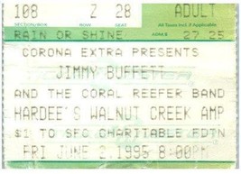 JIMMY Buffett Ticket Stub Juin 2 1995 Raleigh Nord Caroline - £33.49 GBP