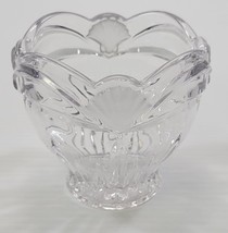 *MM) Vintage Studio Nova Clear Glass Frosted Shell Design Candy Dish Coin Bowl - £7.76 GBP