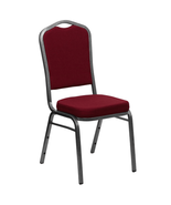 Elegant Burgundy Stacking Banquet Chair with Crown Back Design - $178.70