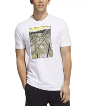 adidas Originals Men&#39;s Sketch Track Graphic T-Shirt in White-2XL - $21.99