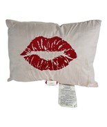 Betsey Johnson Throw Pillow Kiss Print Red Pink Lips Chiq Accent Room  READ - $26.17