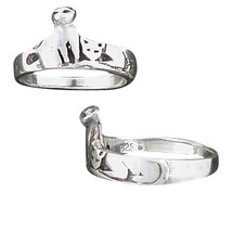 Sterling Silver Cat Double Ring - $27.79