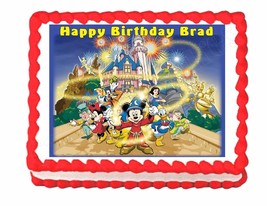 Mickey Mouse Disney World Disney Land edible cake image decoration cake ... - £8.00 GBP
