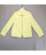 Chico&#39;s Lightweight Yellow Full Zip Jacket Size 2 Women&#39;s 12/14 L Pocket... - $511.06 MXN