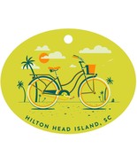 Hilton Head Island with Bicycle Illustration Christmas Tree Ornament - $203.99 MXN