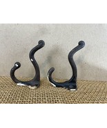 Architectural Salvage Lot of 2 Old Iron Coat Hat Hooks (2) - £7.90 GBP