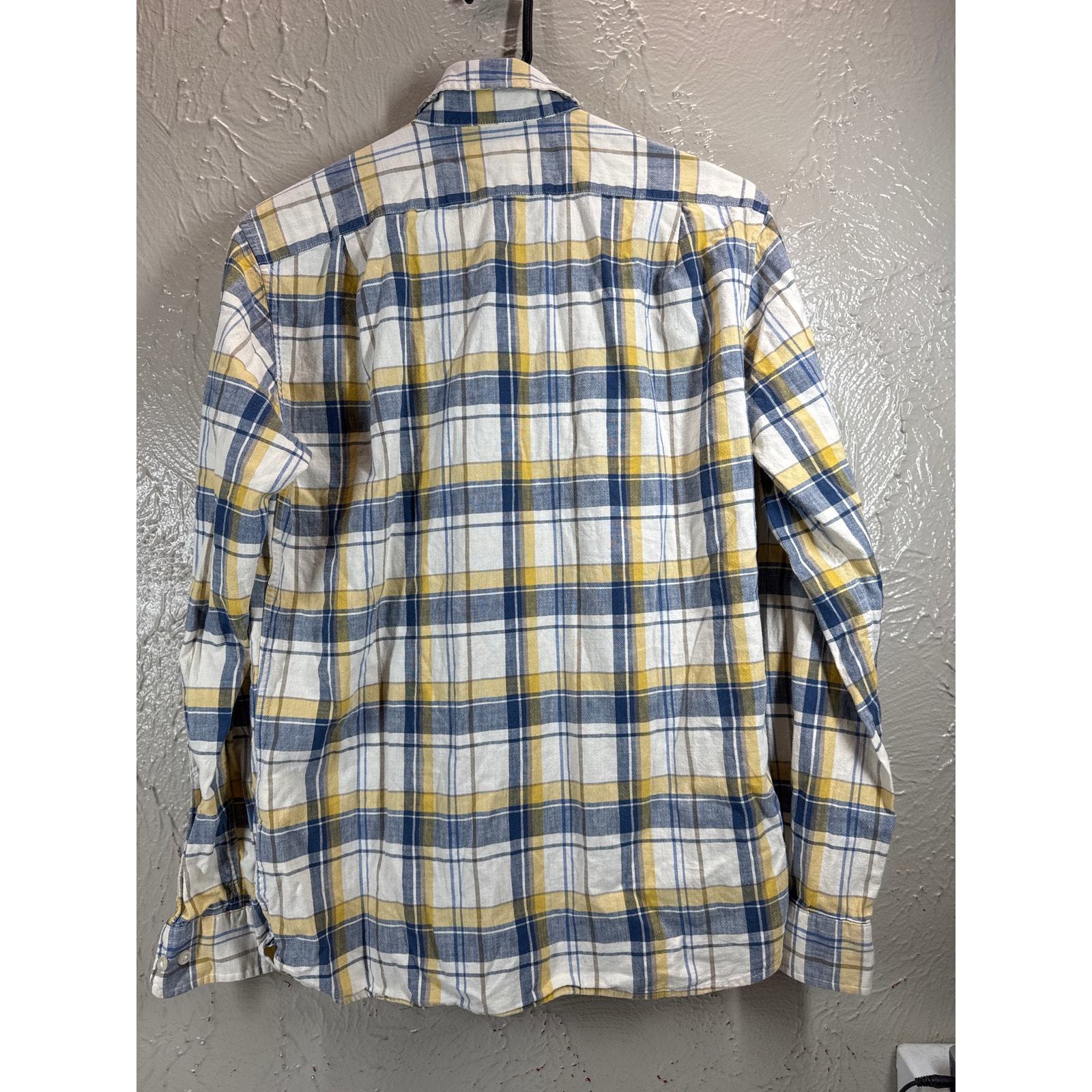Lands' End Mens Plaid Long Sleeve Button Down Collared Shirt Size Small 14-141/2 Item image 4