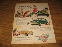 1947 Print Ad Ford Cars 4-Door & Convertible Models - $13.99