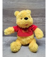 Winnie the Pooh Disney Plush Bear 10&quot; Stuffed Animal Red Shirt, Bean Bot... - $8.79