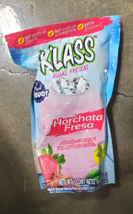 2 PACK KLASS HORCHATA FRESA NO ARTIFICIAL FLAVORS DRINK MIX 14.1 OZ EACH - £13.18 GBP