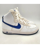 Nike Air Force One Size 13 Blue Stripe White High Tops 315121-112 - £54.48 GBP