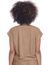 Honeydew Womens Just Chillin Terry Loungewear Top Size Medium Color Java - £23.98 GBP
