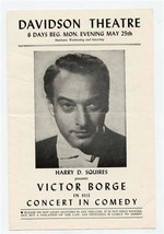 Victor Borge Program Davidson Theatre Milwaukee Wisconsin 1970 Concert i... - £9.46 GBP