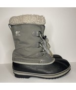 SOREL Women&#39;s 7 Winter Carnival Pewter Gray Black Snow Boots Waterproof ... - $69.99