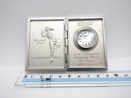 Windy Zippo Book Type Style Clock Watch running Rare - £127.40 GBP