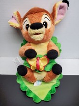 Disney Parks Disney Babies Bambi with green blanket Plush - Fawn - Deer - £11.01 GBP