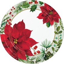 Posh Poinsettia Paper Sturdy Style Lunch Plates, 9 in 8 Ct - £3.47 GBP