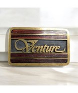 Vintage Inlayed Wood VENTURE Belt Buckle Yamaha Motorcycle K-P Biker RARE - $34.64