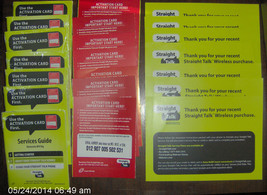 7 Services Guide + 7 Activation Cards Straight Talk service Motorola W418g - £18.35 GBP